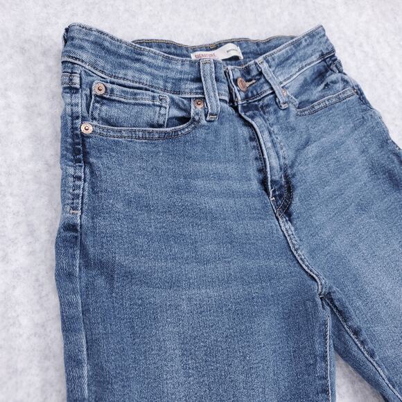 Levi Strauss Signature Boyfriend Jeans Wmns 8/W29 Distressed Slim - Picture 12 of 13